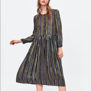 Zara Sequined Multicolored Dress
